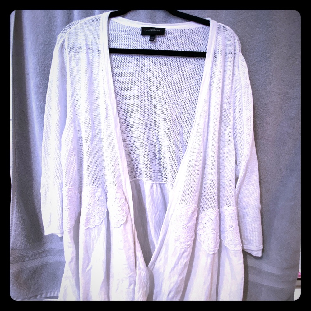 White cardigan